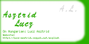 asztrid lucz business card